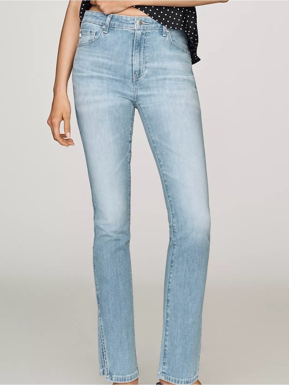 Anthropologie Light Blue High-Rise Skinny Jeans - Picture 2 of 8